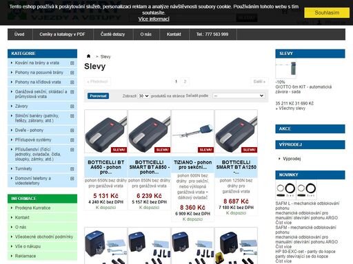 velkoobchod a maloobchod se vším potřebným pro zabezpečení vjezdů a vstupů a s téměř 20 lety zkušeností