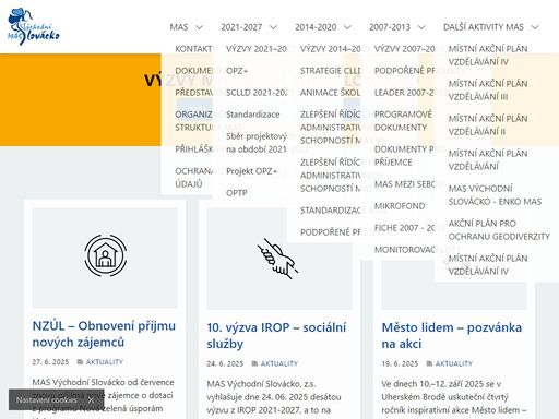    
   
   
   
   
 výzvy mas východní slovácko    
   
2021–2027   
2014–2020   
2007–2013   
   
   
   
   
   
   
   
   
 aktuality     
   
   
zdroj...