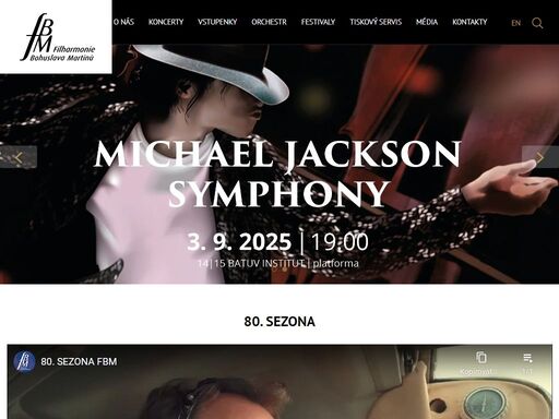 informační a prezentační stránky filharmonie bohuslava martinů zlín