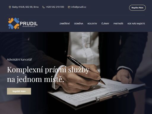 advokátní kancelář prudil - komplexní právní služby na jednom místě.