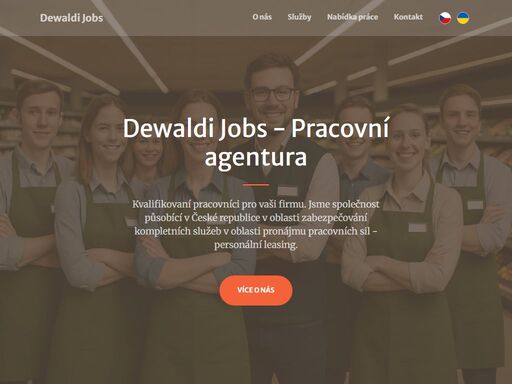 dewaldi jobs - pracovní agentura nabízející práci v supermarketech a různých profesích. kvalifikovaní pracovníci pro vaši firmu.