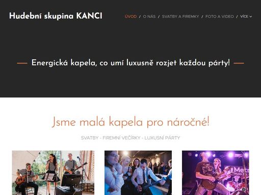 jsme energická živá kapela na svatbu, firemní akci, kongres, konferenci či oslavu převážně pro brno, brno-venkov a vysočinu. hrajeme hlavně známé hity, abychom roztančili opravdu každého.