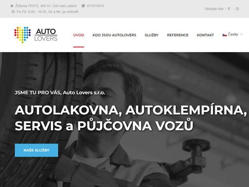 firma auto lovers s.r.o. se zabývá servisem a opravami automobilů v ústí nad labem. zajistíme pravidelný servis, klempířské práce, lakování i leštění s aplikací nanomateriálů.