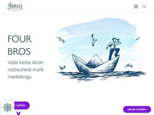 ve four bros věříme v data a vědecký přístup k marketingu a byznysu. proto za nás mluví výsledky a náš osobní a přímý přístup nám dělá z klientů kamarády.