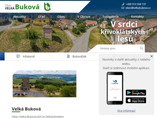 oficiální stránky obce velká buková