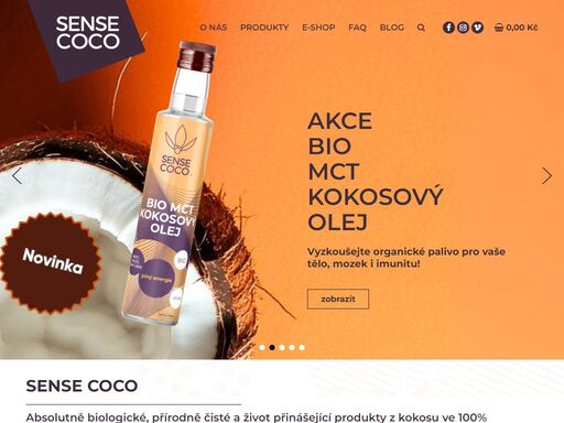 100% organic, bio, vegan. vysoce kvalitní bio produkty z kokosu bez aditiv, laktózy a lepku. raw kokosová voda, bio kokosové mléko, raw panenský kokosový olej, raw kokosová mouka.