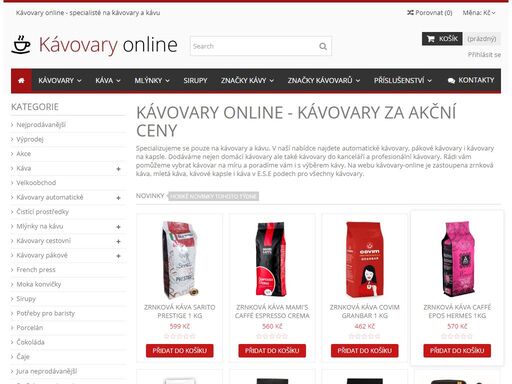 kávovary, mlýnky, příslušenství