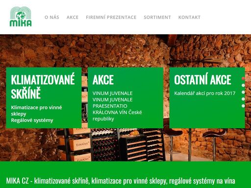 mika cz je výhradním dovozcem klimatizovaných skříní na vína značky eurocave.