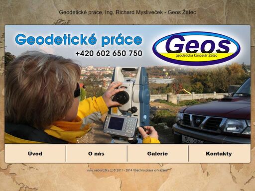 geodetické práce, ing. richard mysliveček - geos žatec provádí rozdělení pozemků nebo vyznačení budov v katastru. vyhotovíme geometrické plány, vytyčení hranice pozemku, zaměření skutečného provedení stavby, podklady pro projekt a ostatní geodetické práce.