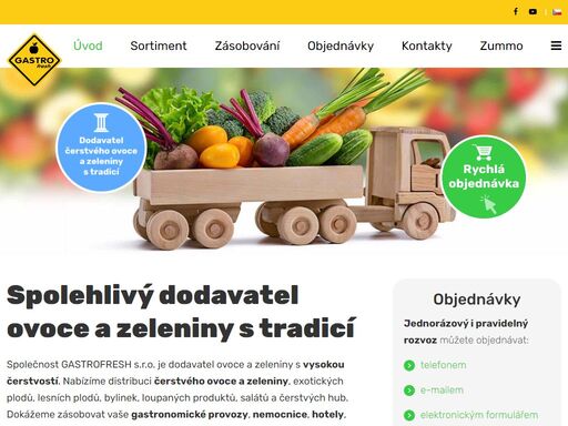 jsme dodavatel a velkoobchod zeleniny, ovoce, exotických a lesních plodů, hub i bylinek. zásobujeme prahu a to dokonce 2x denně.