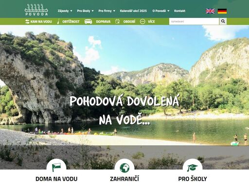 vodácké zájezdy,dovolená na vodě,školní vodácké kurzy,školní akce a výlety.firemní outdoor akce.akce na míru.zimní eskymování.