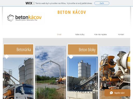 beton kácov, beton, štěrk, písek, doprava mix, doprava sklápěčka 