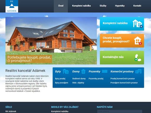 realitní kancelář rk adámek - riegerova olomouc