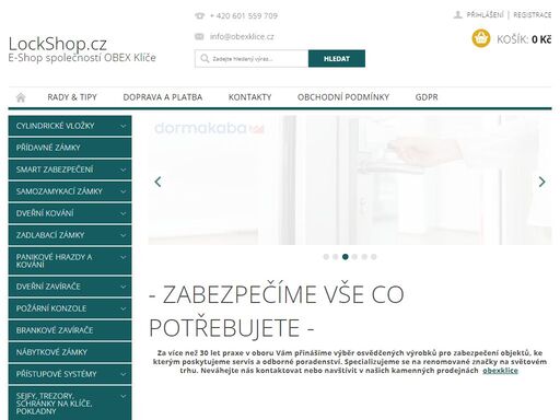 -   zabezpečíme vše co potřebujete   -. za více než 30 let praxe v oboru vám přinášíme výběr osvědčených výrobků pro zabezpečení objektů, ke kterým poskytujeme servis a odborné poradenství. specializujeme se na renomované značky na světovém trhu. neváhejte nás kontaktovat nebo navštívit v našich kamenných prodejnách …