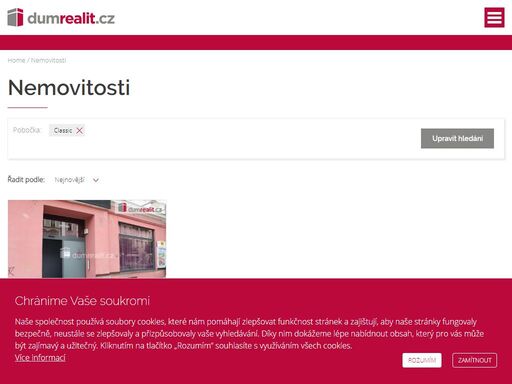 detail pobočky classic realitní kanceláře dumrealit.cz. prohlédněte si naše nemovitosti na prodej a pronájem.