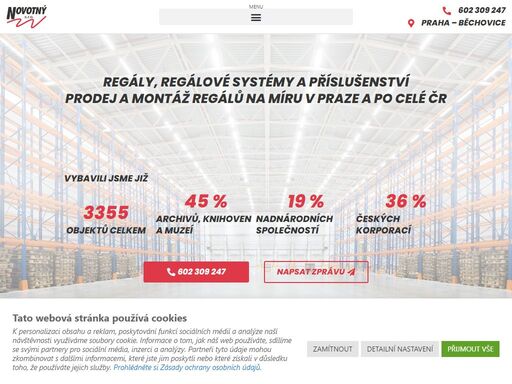 s regály novotný s.r.o., praha 9 budete mít vše přehledně po ruce. navrhujeme regálové systémy a nabízíme prodej i montáž.