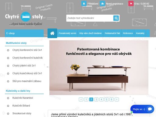 váš výrobce kulečníků, billiardů, chytrých konferenčních a kulečníkových stolů 3v1, 4v1, stolních fotbalů. prodej kulečníkového příslušenství, výroba nábytku na míru. doprava zdarma u kulečníků a fotbálků.