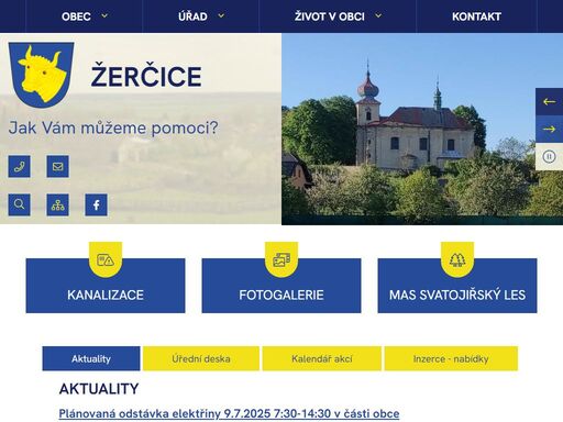 oficiální stránky obce žerčice