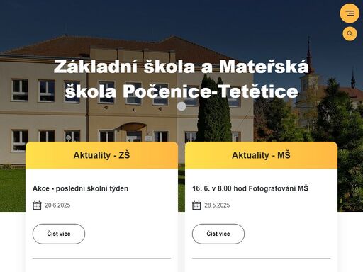 základní škola a mateřská škola počenice-tetětice