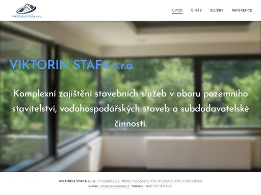 komplexní zajištění stavebních služeb v oboru pozemního stavitelství, vodohospodářských staveb a subdodavatelské činnosti.