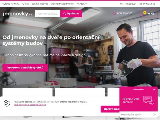 on-line obchod - značení do budov. tabulky, klíčenky, pikto, jmenovky. přímý výrobce orientačních systémů. nakupujte v pohodlí domova. e-shop!