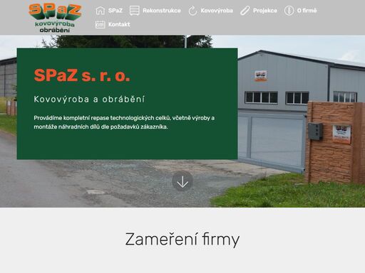 spaz kovovýroba obrábění chrudim
