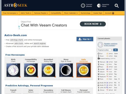 free astrology 2025, online horoscopes | astro-seek.com, online astro chart readings, reports and interpretations
