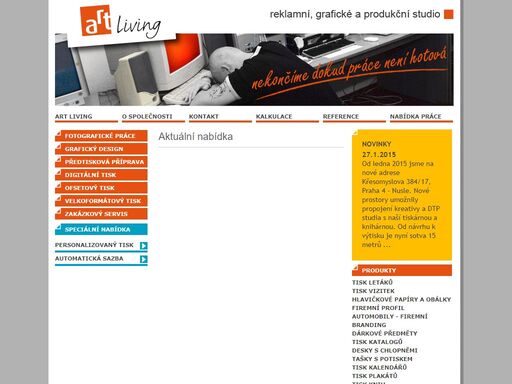 tisk knih, velkoformátový tisk, tisk plakátů, hlavičkové papíry, merkantilie, billboardy a postery. reklamní, grafické a produkční studio.