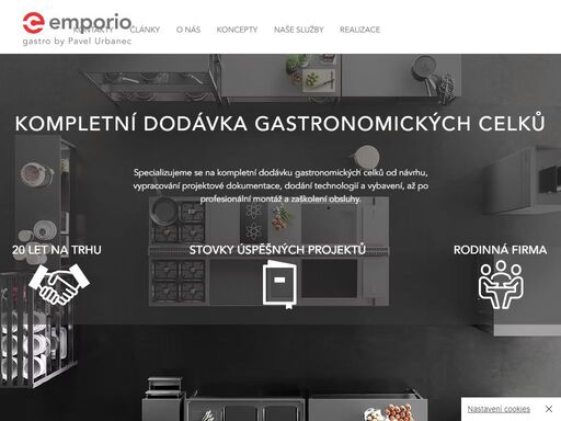 firma emporio gastro by pavel urbanec působí na scéně už dvacet let. specializuje se na kompletní dodávku gastronomických celků od návrhu, vypracování projektové dokumentace, dodání technologií a vybavení, až po profesionální montáž, zaškolení obsluhy a servis gastrotechnologií
