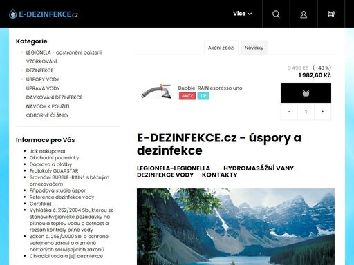dezinfekce vody, úspory, dezinfekce povrchů, ochrana veřejného zdraví