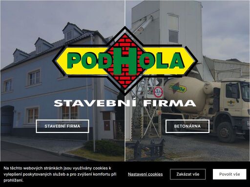 výstavba a rekonstrukce, kanalizace, vodovody, komunikace, průmyslové stavby, inženýrská činnost a vlastní betonárna.