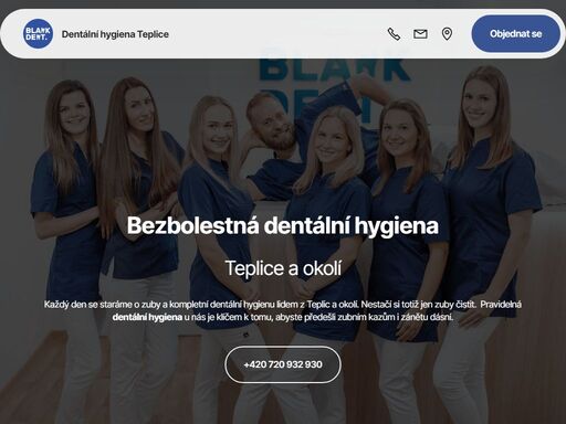 špičková dentální hygiena teplice | objednejte se do zubní ordinace blankdent. odstraňování zubního kamene, airflow pískování zubů, bělení zubů, pravidelné prohlídky zubní dutiny. dentální hygiena pro děti i dospělé, to je blankdent.