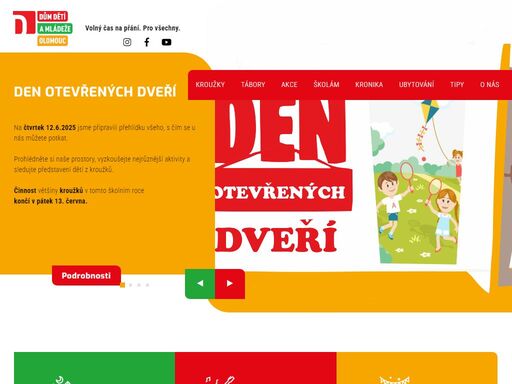 nabídka výtvarných, sportovních a divadelních kroužků včetně klubů a táborů.
