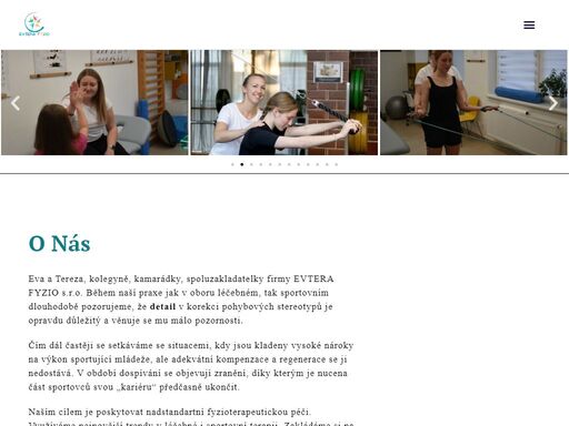 eva a tereza, kolegyně, kamarádky, spoluzakladatelky firmy evtera fyzio s.r.o. během naší praxe jak v oboru léčebném, tak sportovním dlouhodobě pozorujeme, že