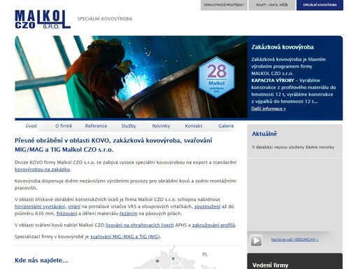 malkol czo s.r.o. - popis činnosti, cz