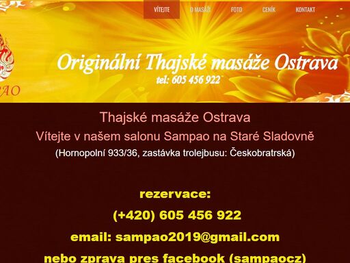originální thajské masáže ostrava od pravé thajské masérky.