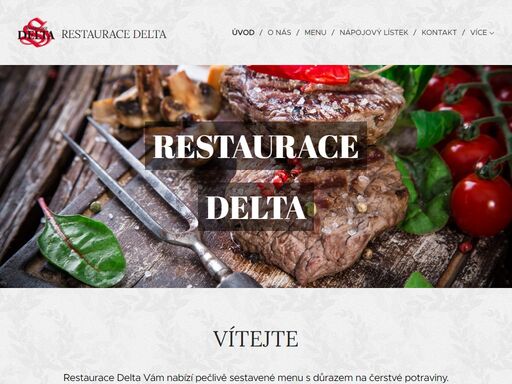 restaurace delta vám nabízí pečlivě sestavené menu s důrazem na čerstvé potraviny.