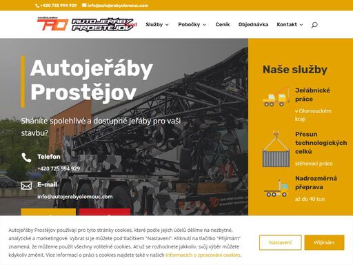 jeřábnické práce, přesuny technologických celků i nadrozměrná přeprava ? více než 11 let ? kontaktujte nás ?? jsme autojeřáby prostějov ?