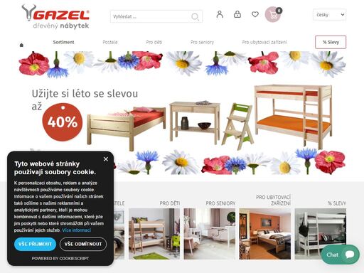 dřevěný nábytek  z masivu gazel, dětské pokoje, postele z masivu, nábytek pro děti, dřevěné postele pro seniory, psací stoly