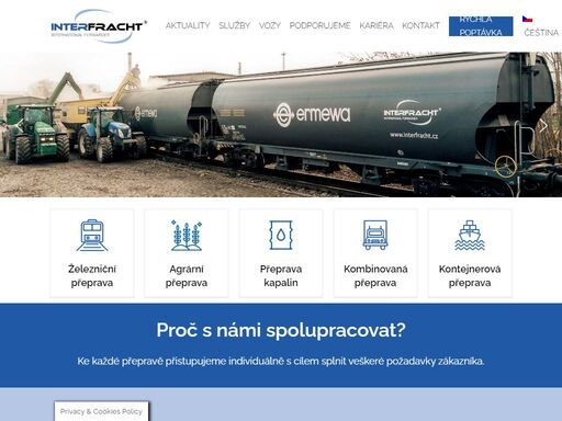 interfracht s.r.o. | poskytujeme komplexní dopravně-logistické služby s důrazem na zapojení železniční dopravy především na území evropy.