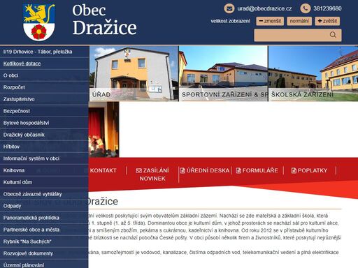 oficiální webové stránky obce dražice