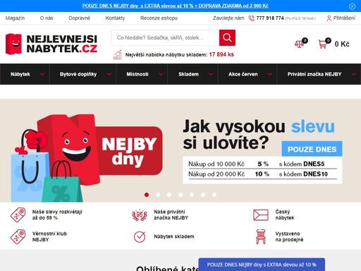 kvalitní nábytek do celého bytu za nejlepší ceny. široký výběr doplňků moderní sedací soupravy, rozkládací pohovky, klasické i moderní obývací stěny a sektor,