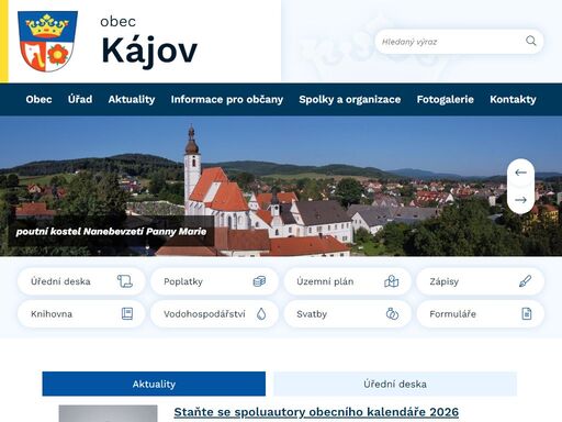 oficiální stránky obce kájov