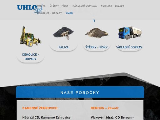 prodej paliv (uhlí, brikety, ...) pro kamenné žehrovice, beroun, králův dvůr, loděnice, kladno, zdice, hořovice, žebrák | štěrky, písky