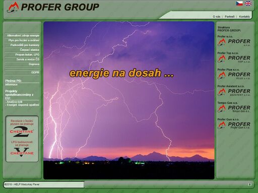 profer group, skupina profer, propan, butan, lpg, parkoviště pro kamiony, servis čerpacích stanic, doprava.