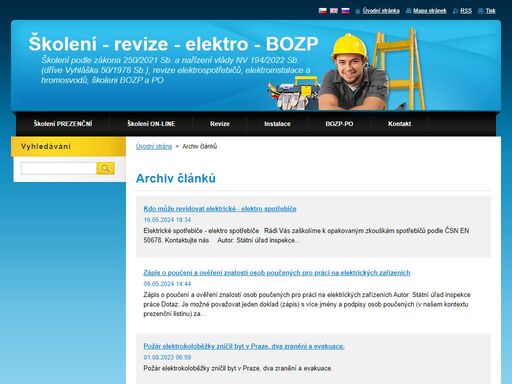 provádíme školení elektro podle nařízení vlády nv 194/2022 sb. - původní vyhláška 50/1978 sb. on-line nebo prezenčně praha, brno, ostrava a celá čr. cena již od 1.300, - kč za osobu. připrava na zkoušku revizních techniků elektro rt e2a. školíme od roku 2012. revizi el. spotřebičů, instalací a hromosvodů. řešíme problematiku bozp a po.