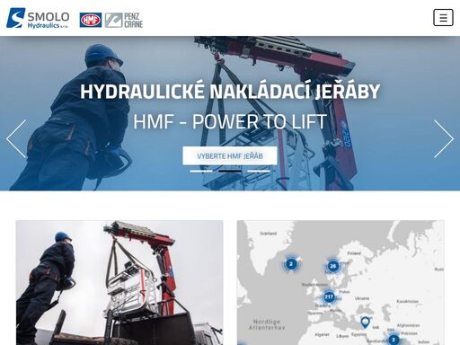 specializujeme se na prodej, montáž, servis a revize zejména hydraulických nakládacích jeřábů dánské značky hmf – power to litf.