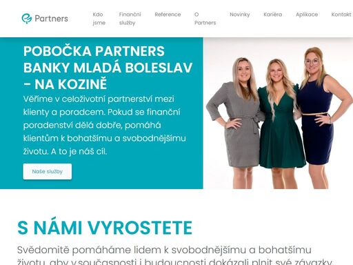 pobočka partners banky mladá boleslav - na kozině poskytuje nezávislé finanční poradenství a osobní finanční plánování. finanční poradce vám pomůže ve sjednání a kalkulaci hypotéky, pojištění nebo investic