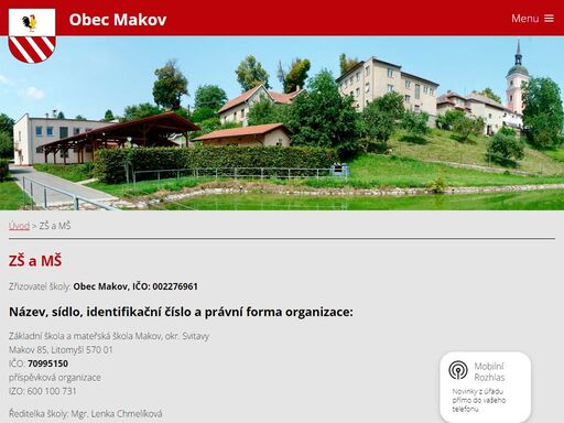 oficiální webová prezentace obce makou u litomyšle
