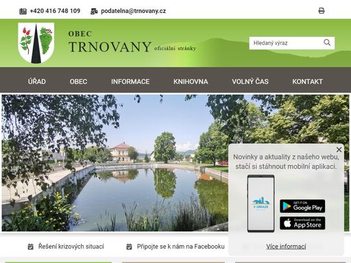 oficiální stránky obce trnovany